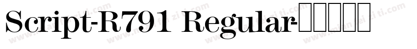 Script-R791 Regular字体转换